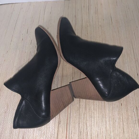 Frye Reed Shootie Ankle Leather Pointed Toe Black Side Zip Booties Women’s 8.5 - Picture 6 of 16